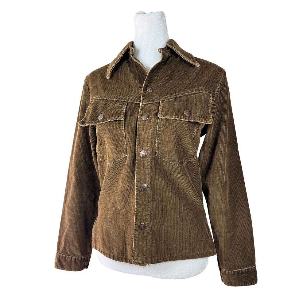 Vintage ‘80s Brown Corduroy Snap Button Western Jacket